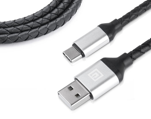 Premium USB A - Type C Leather