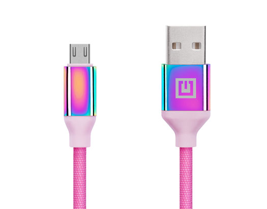 Premium USB A - Micro USB Rainbow