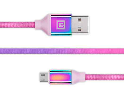 Premium USB A - Micro USB Rainbow
